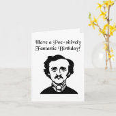 Carte Edgar Allan Poe Birthday  (Fleur jaune)