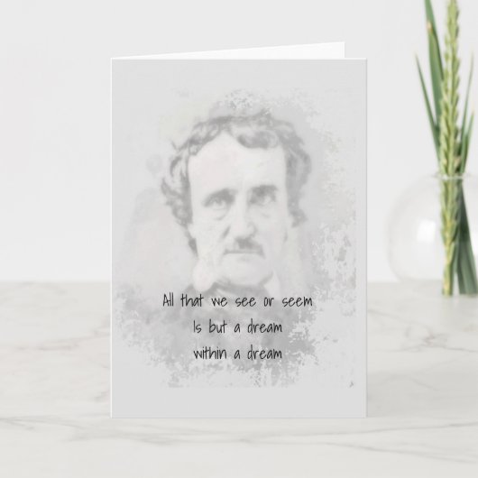 Carte Edgar Allan Poe Poète Auteur Rêve dans un rêve (Devant)
