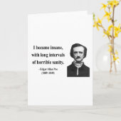 Carte Edgar Allen Poe Citation 2b (Fleur jaune)