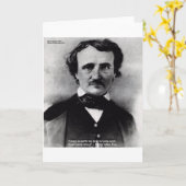 Carte Edgar Allen Poe "Weep Alone" Citation d'amour Cade (Fleur jaune)
