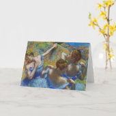 Carte Edgar Degas - Blue Dancers (Fleur jaune)