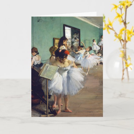 Carte Edgar Degas - Classe Danse (Fleur jaune)