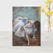 Carte Edgar Degas - Danseur assis (Fleur jaune)