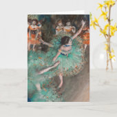 Carte Edgar Degas - Danseuse basculant / Danseuse verte (Fleur jaune)