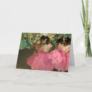 Carte Edgar Degas - Danseuses en rose