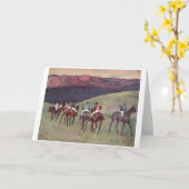 Carte Edgar Degas - Entraînement des chevaux de course 1 (Fleur jaune)