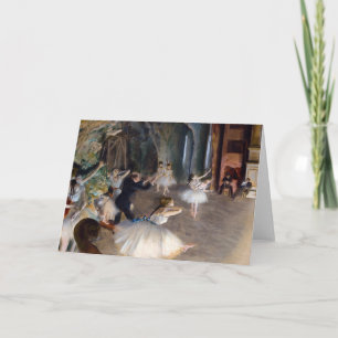 Carte Edgar Degas - La répétition de ballet sur scène
