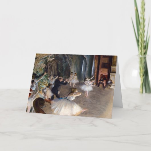 Carte Edgar Degas - La répétition du ballet sur scène (Devant)