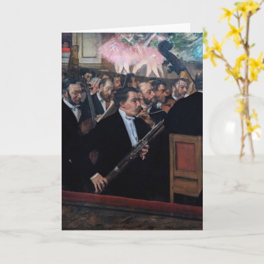 Carte Edgar Degas - Orchestre à l'Opéra (Fleur jaune)