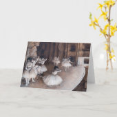 Carte Edgar Degas - Répétition de ballet sur scène (Fleur jaune)