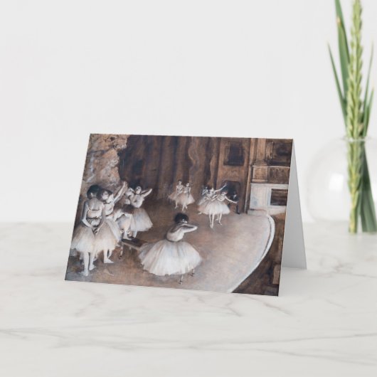 Carte Edgar Degas - Répétition de ballet sur scène (Devant)