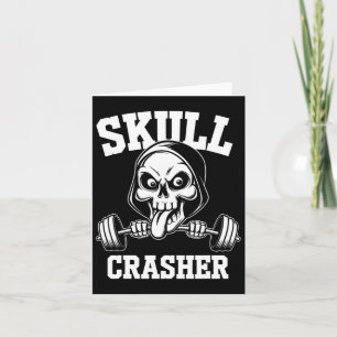 Carte Edgy Skull Bodybuilding Barbell Tongue Workgym