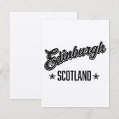 Carte Edimbourg Écosse (Devant / Derrière)