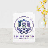 Carte Édimbourg Écosse Royaume-Uni (Fleur jaune)