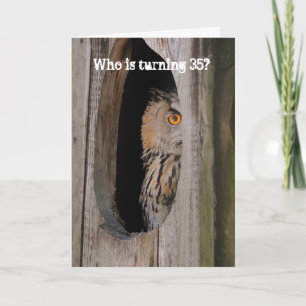 Carte Editable Age Owl Lover Birthday