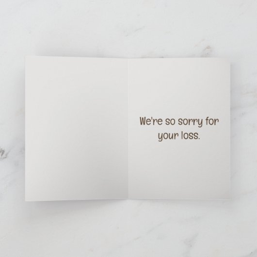 Carte Editable Bear With Heart Sympathy (Intérieur)