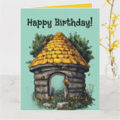 Carte Editable Bees and a Beehive Greeting (Fleur jaune)