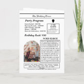 Carte Editable Birthday Newspaper Photo Template Card (Dos)