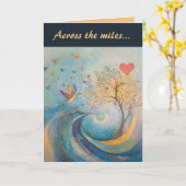 Carte Editable de l'autre côté des Miles Saint-Valentin (Fleur jaune)