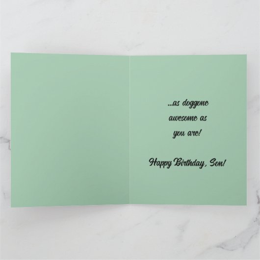 Carte Editable Doggone Awesome Anniversaire (Intérieur)