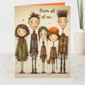 Carte Editable Friends Coworkers Goodbye and Good Luck (Devant)