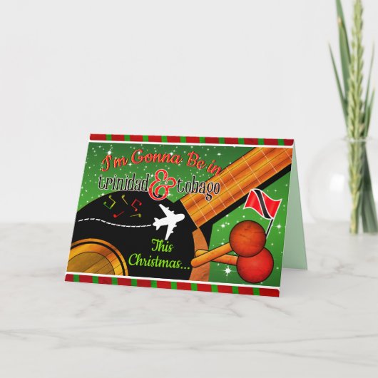 Carte Editable - Je vais être à Trinité et Tobago (Devant)