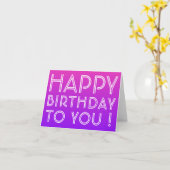 Carte Editable "Joyeux anniversaire pour vous" (ou nom) (Fleur jaune)