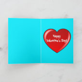 Carte Editable Raccoon Voler un coeur Saint-Valentin (Intérieur)