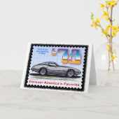 Carte Édition argentée Corvette de l'anniversaire 1978 (Fleur jaune)