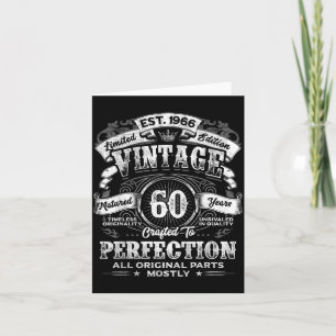 Carte Édition Lied 1966 Vintage 60 ans 60e anniversaire