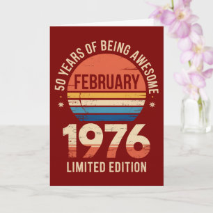 Carte Édition Limitée 50 Ans Incroyable 1976