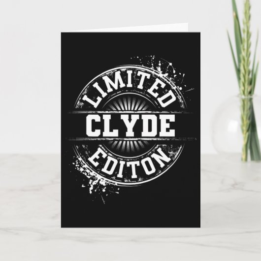 Carte Édition limitée Clyde Blague Personnalisée Nom Drô (Devant)