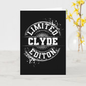 Carte Édition limitée Clyde Blague Personnalisée Nom Drô (Fleur jaune)