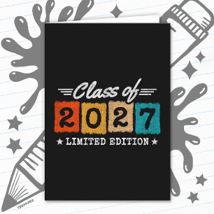 Carte Édition Limitée Rétro Vintage Classe Terminale 202