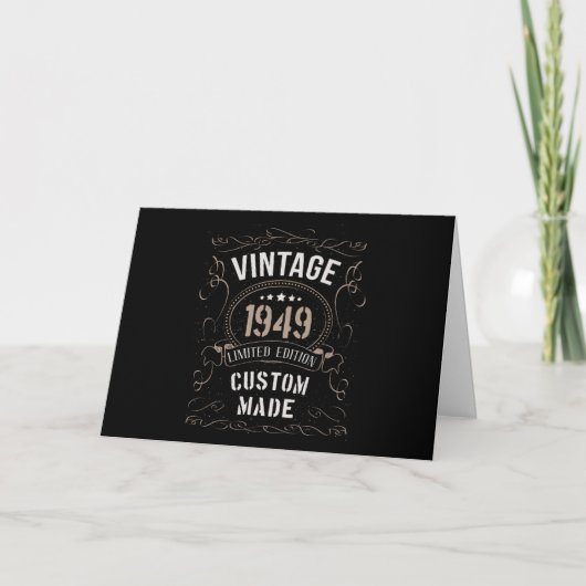Carte Édition limitée vintage 1949 sur mesure (Devant)