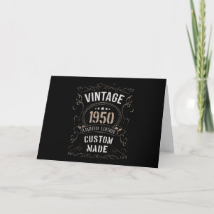 Carte Édition limitée vintage 1950 sur mesure