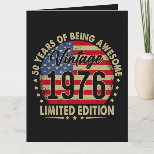 Carte Édition limitée Vintage 1976 50 ans (Devant)