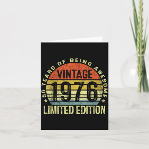 Carte Édition limitée Vintage 1976 50 ans 50e anniversai