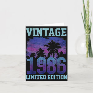 Carte Édition limitée Vintage 1986 40e anniversaire 40 a