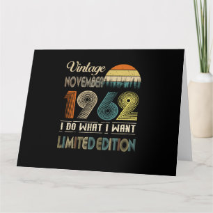 Carte Édition limitée Vintage novembre 1962 Ce que je ve
