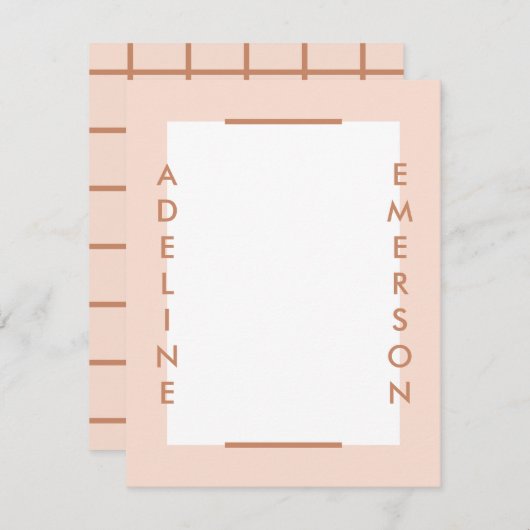 Carte Editorial Moderne Typographie Papier à lettres - P (Devant / Derrière)