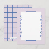 Carte Éditorial Typographie moderne Papier à lettres - V (Devant / Derrière)