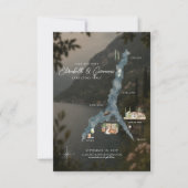 Carte éditoriale aquarelle du lac de Côme (Devant)