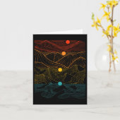 Carte Edm Techno Sun Moon Music Festival Dancing D (Fleur jaune)