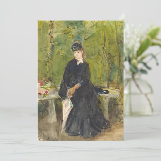 Carte Edma assis dans un parc | Berthe Morisot (Debout devant)