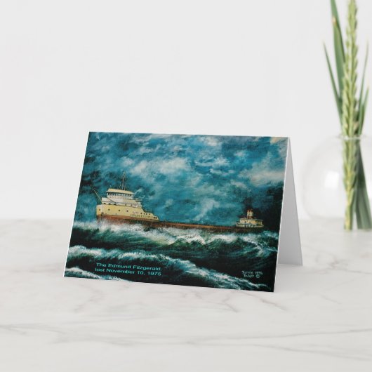 Carte Edmund Fitsgerald 1996 avec texte (Devant)