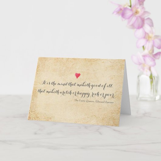 Carte Edmund Spenser citation poète anglaise du XIVe siè (Orchidée)