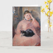 Carte Edouard Manet - Femme au chat (Fleur jaune)