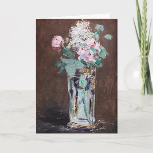 Carte Edouard Manet - Fleurs dans un Vase de Cristal (Devant)