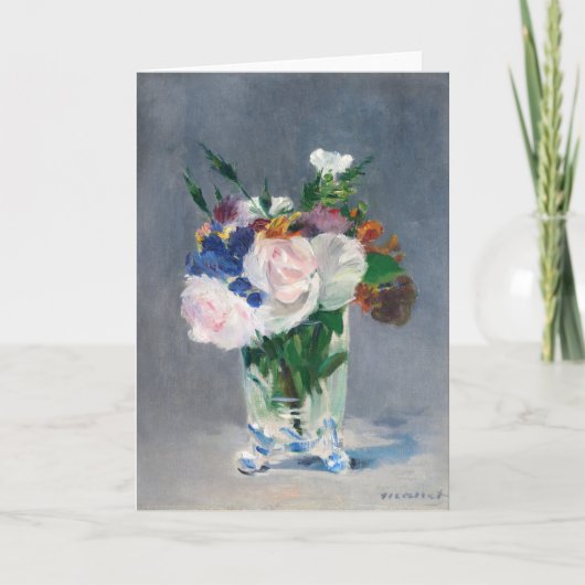 Carte Edouard Manet - Fleurs dans un Vase de Cristal (Devant)